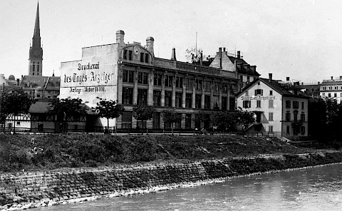 Das Tagesanzeiger-Areal am Stauffacherquai im Jahre 1905 (Firmenarchiv TA-Media)
