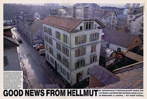 Bericht im Tages-Anzeiger-Magazin vom 18. Februar 1984 über die Zukunftspläne der Stadt Zürich an der Hellmutstrasse